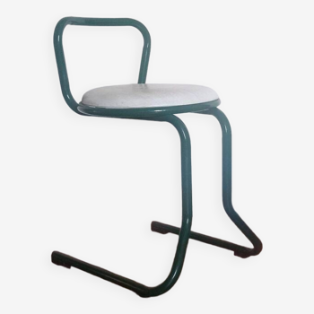 Chaise vintage en métal tubulaire Rodet/ chaise ergonomique/ chaise de Bureau vintage