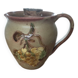 Stoneware pitcher with ice cube compartment vallauris