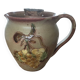 Stoneware pitcher with ice cube compartment vallauris