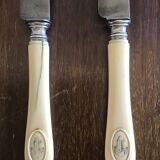 4 ivory handle knives 19 th