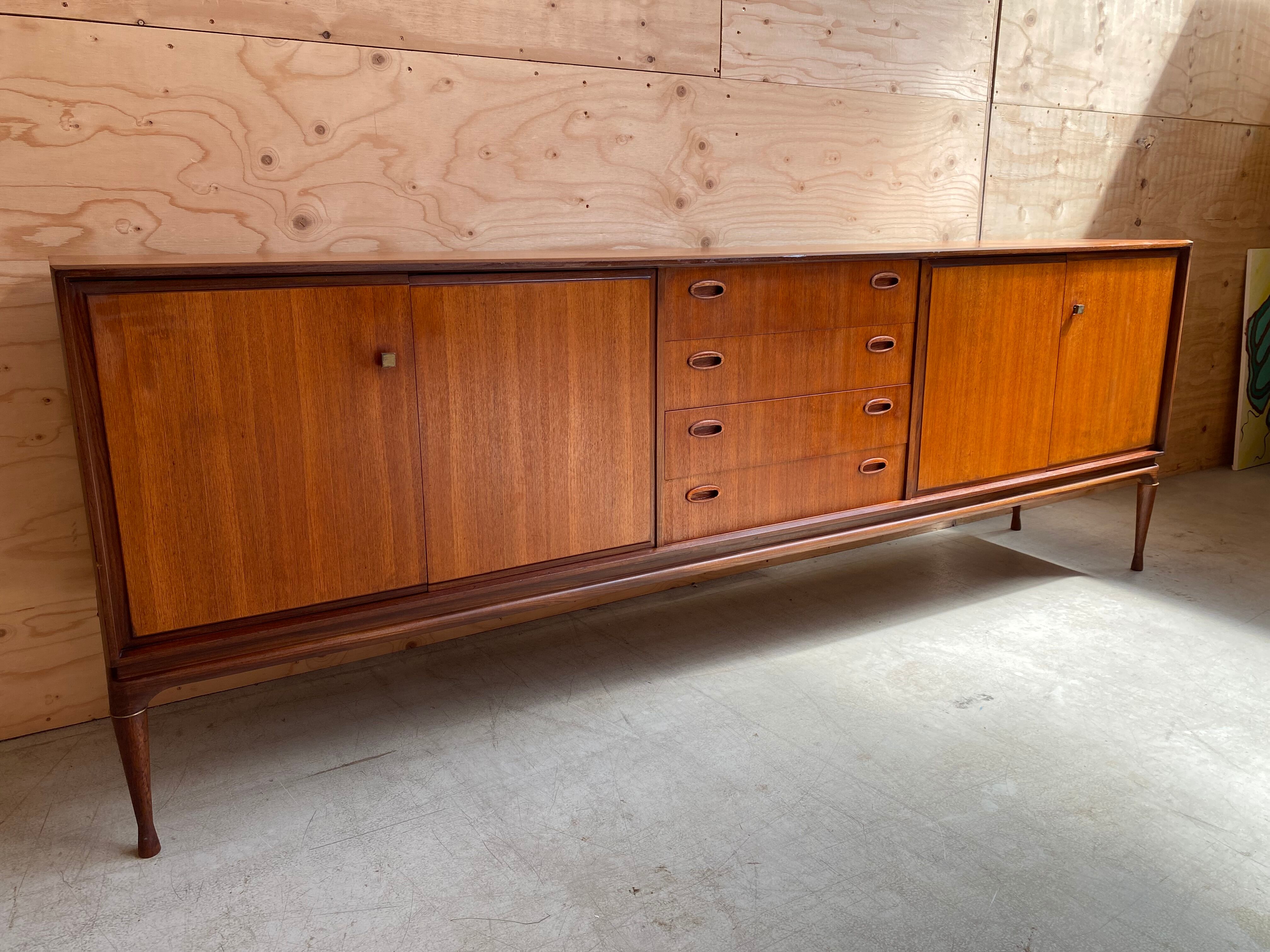 Vintage Scandinavian Danish teak sideboard, 1960s