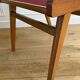 Vintage armchair from the 50s/60s – wood & red faux leather – Scandinavian style
