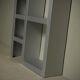 Architectural aluminium wall unit by Isabelle Leijn 1990s