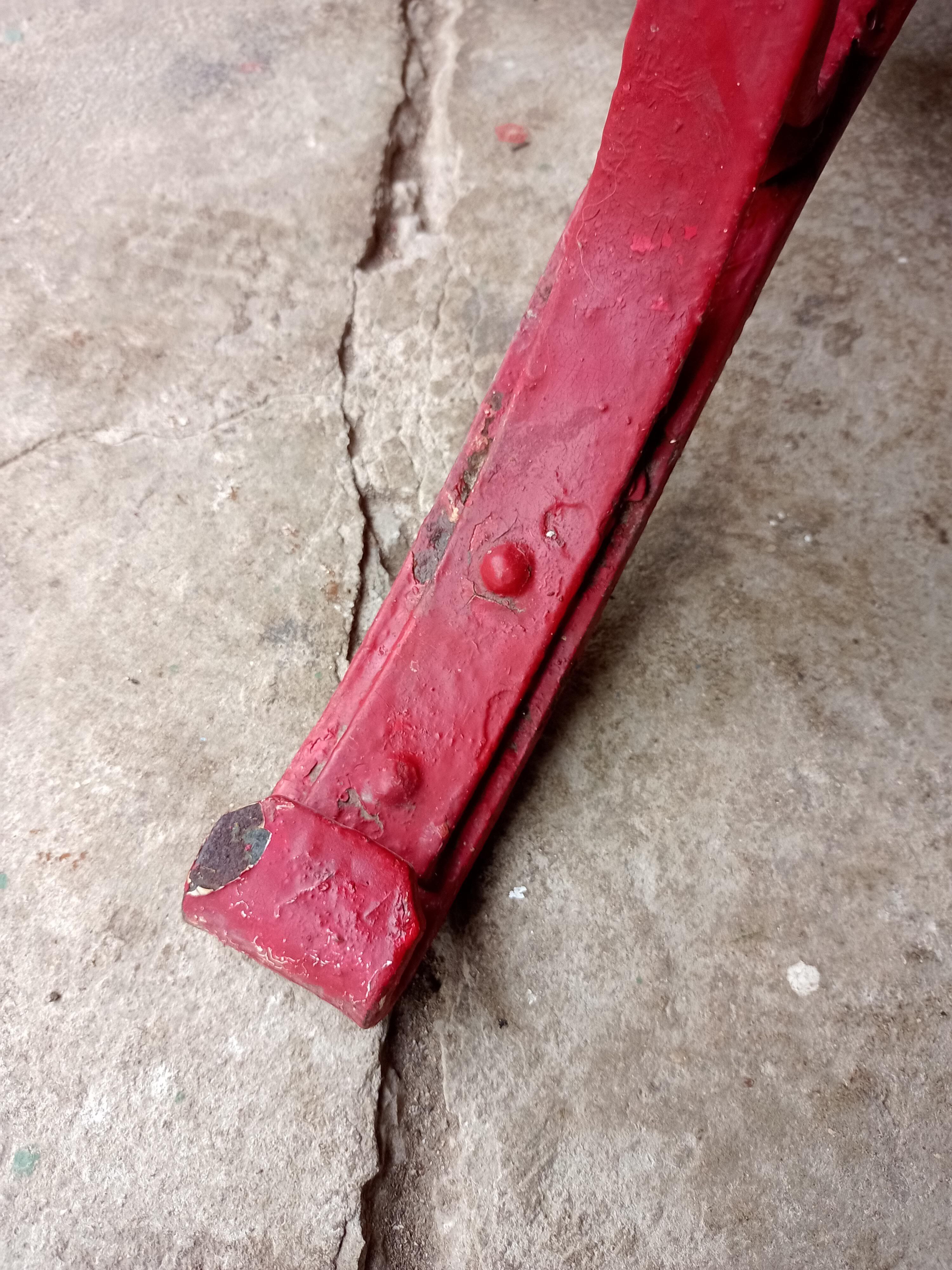 Eiffel style riveted metal garden table