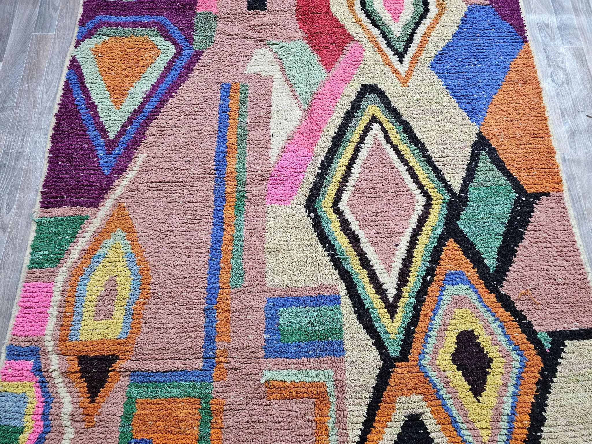 Tapis marocain en laine naturelle 3 x 2 m