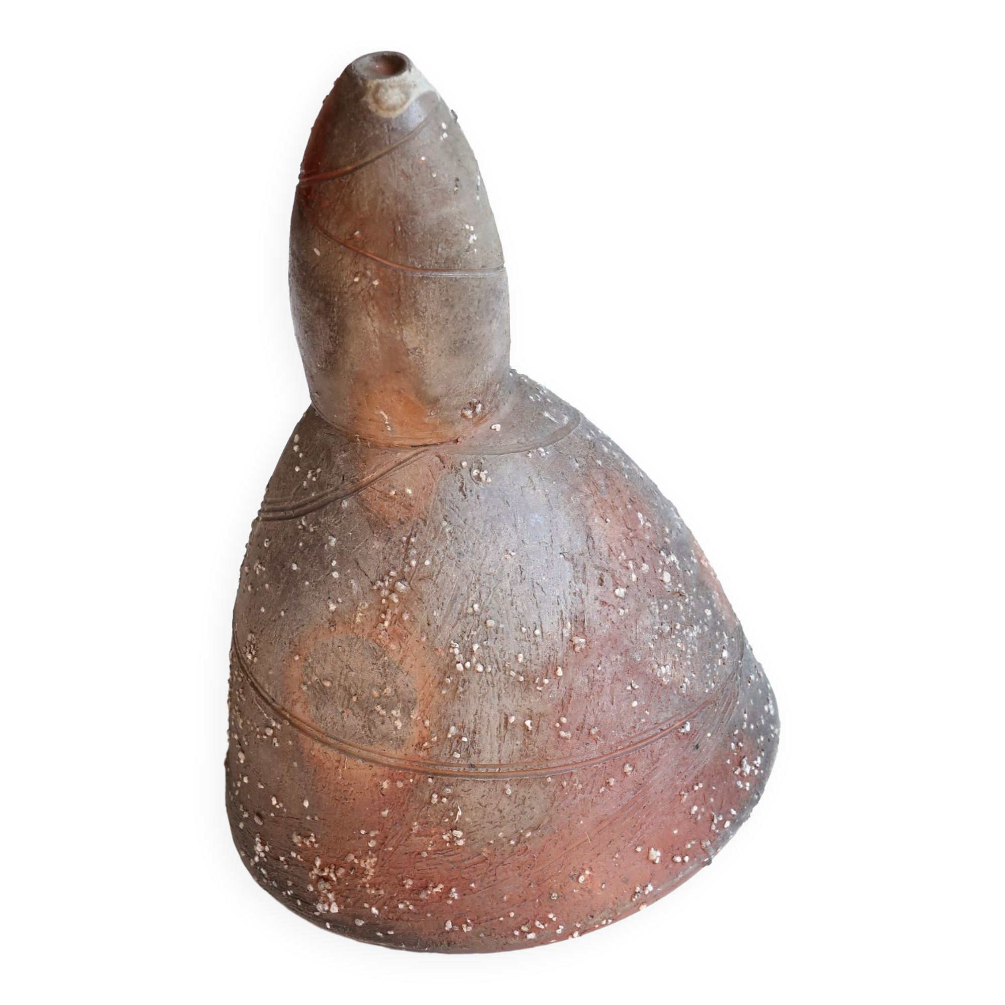 Abstract sculpture by Eric Astoul in sandstone, La Borne