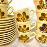 Vintage porcelain cups from Gien "Bamako"