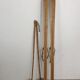 Old pair of wooden skis - vintage sport