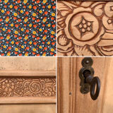 Parisian art deco cabinet 1930 raw wood