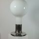 Lampadaire vintage style spatial, ampoule Temde, verre opale chromé.