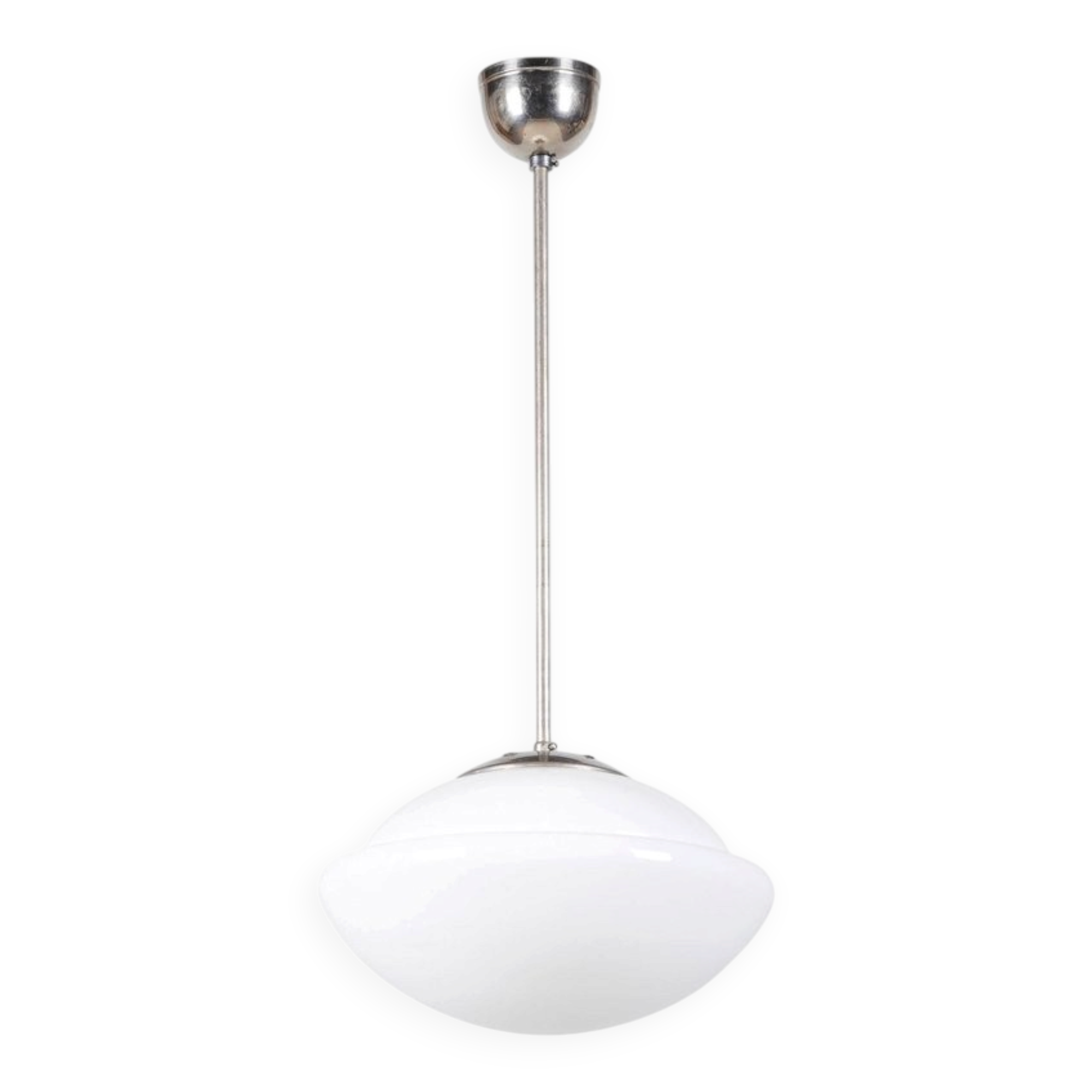 Art Deco Pendant Light in Chrome by Napako, Czech, 1930s