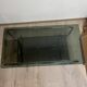 Coffee table in chrome metal and smoked glass design from the 70s