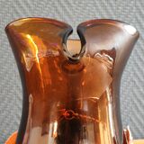 Carafe à Sangria Vintage Espagnole - Pichet en Verre Ambré Rétro