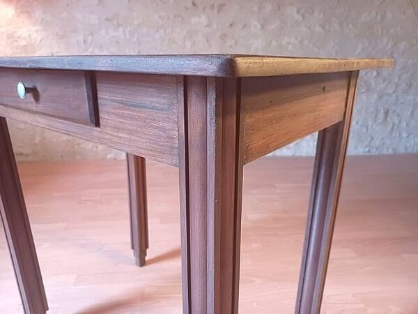 Table bureau ou table d’appoint art déco années 1930 vintage bois massif