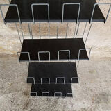 Library structure valchromat black metal shelf