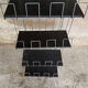 Library structure valchromat black metal shelf