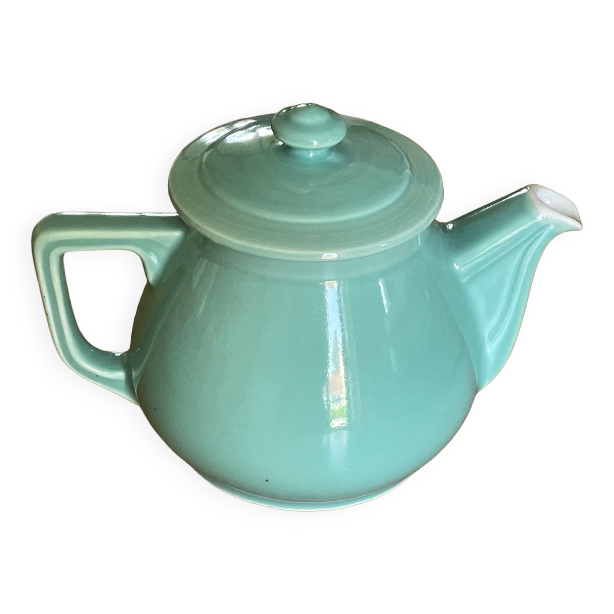 Vintage green ceramic coffee maker