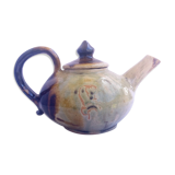 Rustic enamelled sandstone teapot