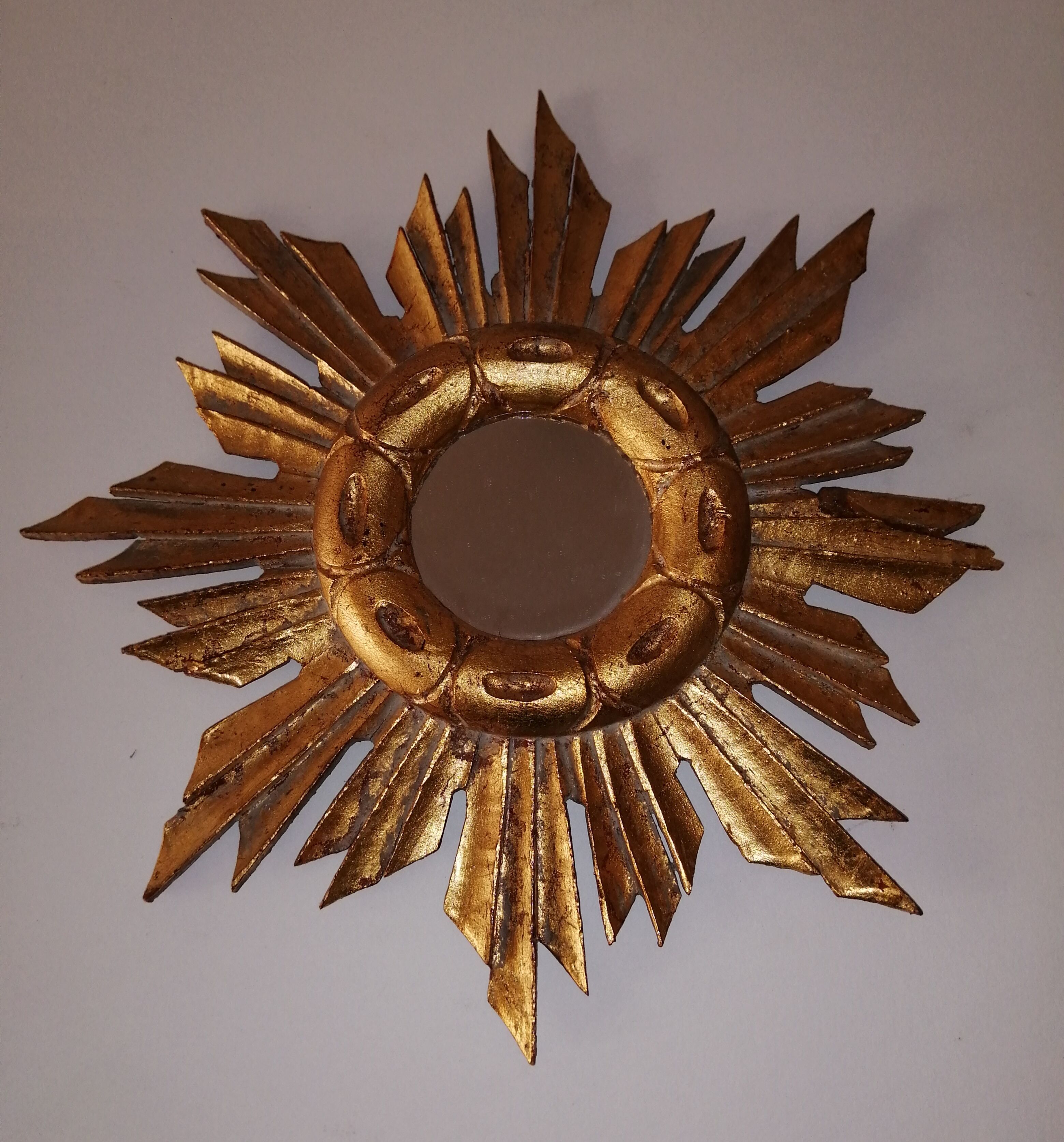 Mirror sun gilded wood 1930
