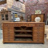 Early 20th-century oak hardware counter