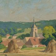Mid 20th Century “Spring Morning” Foster Caddell Original Oil Painting,