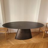 Table ovale metale noir AMPM
