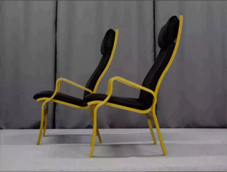 Pair of leather armchairs 1970