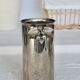 Vintage silver metal bottle holder – Cherry detail