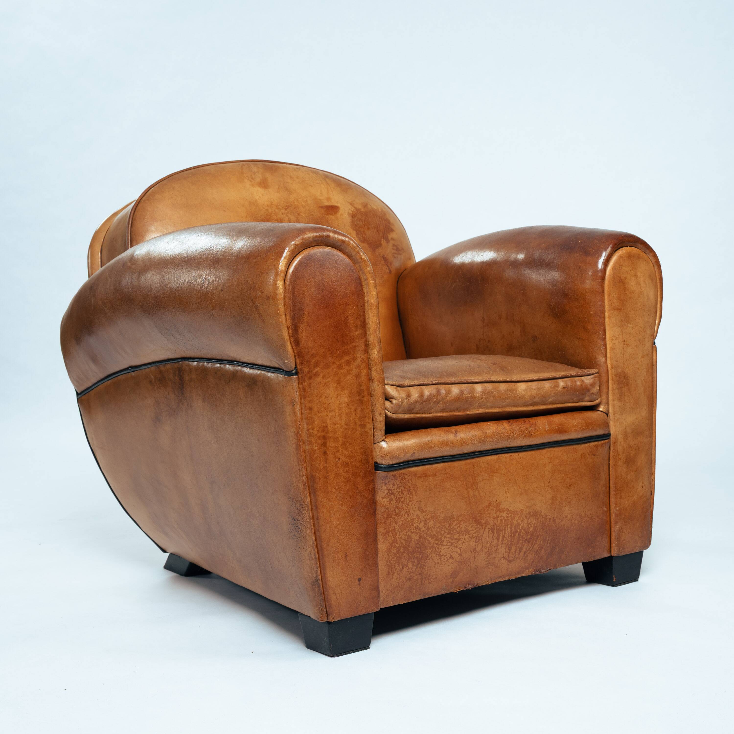 Set of 2 Bart Van Bekhoven Art Deco Club Chairs, Australian Sheepskin