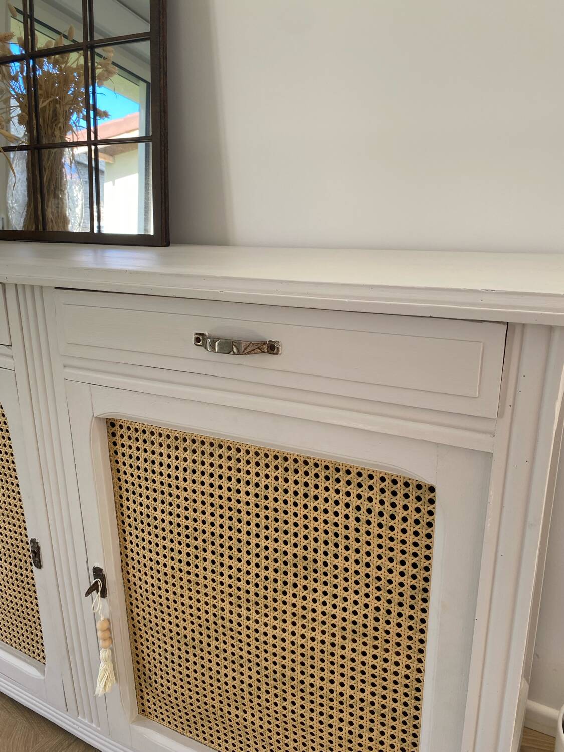 Buffet en bois 2 portes cannage