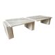 Table basse en marbre de carrare à 3 éléments modulables, design italien ca 1970