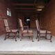 3 fauteuils chippendale en chêne massif, XIXème siècle