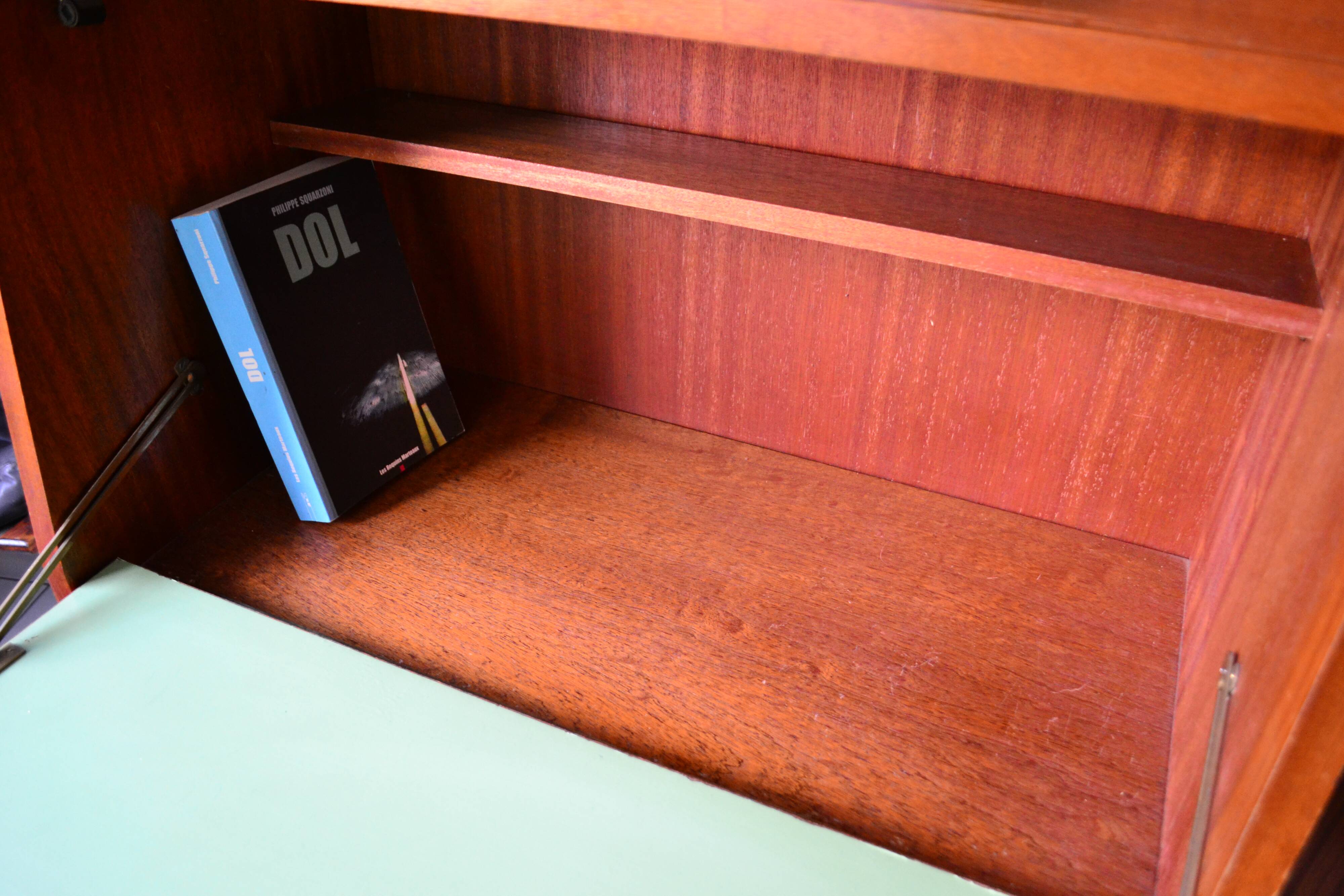 Vintage mahogany wing-shaped secretary