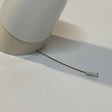 Old oblique wall light in white opaline and plastic fixing base LAMP-7209