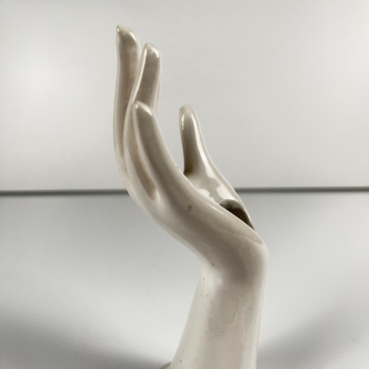 White porcelain single-stem vase