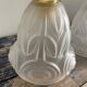 Pair of art deco wall lamps electrified to nine