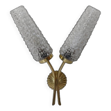 Gold wall light with diamond tips