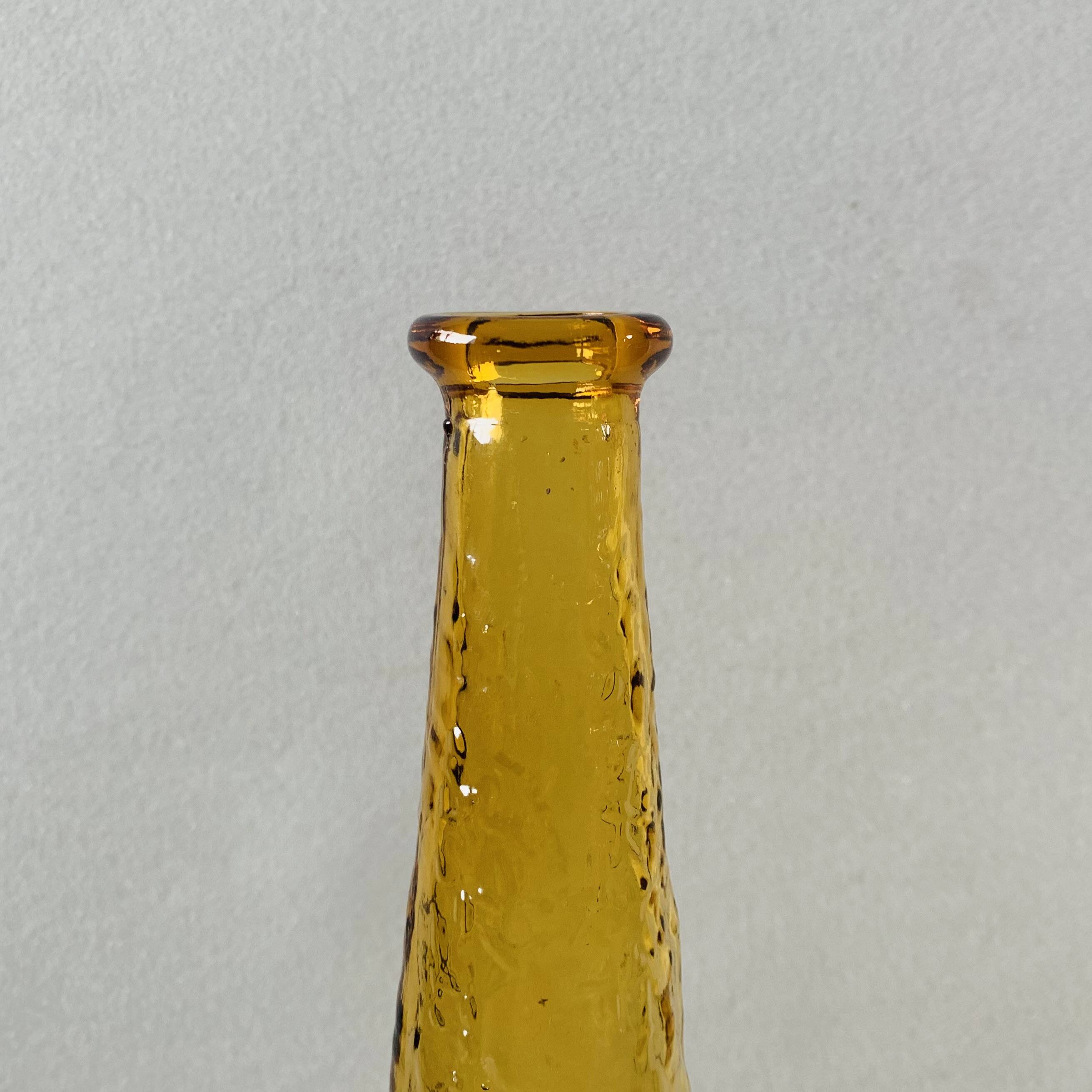 Amber Yellow Empoli Glass Genie Bottle - MCM