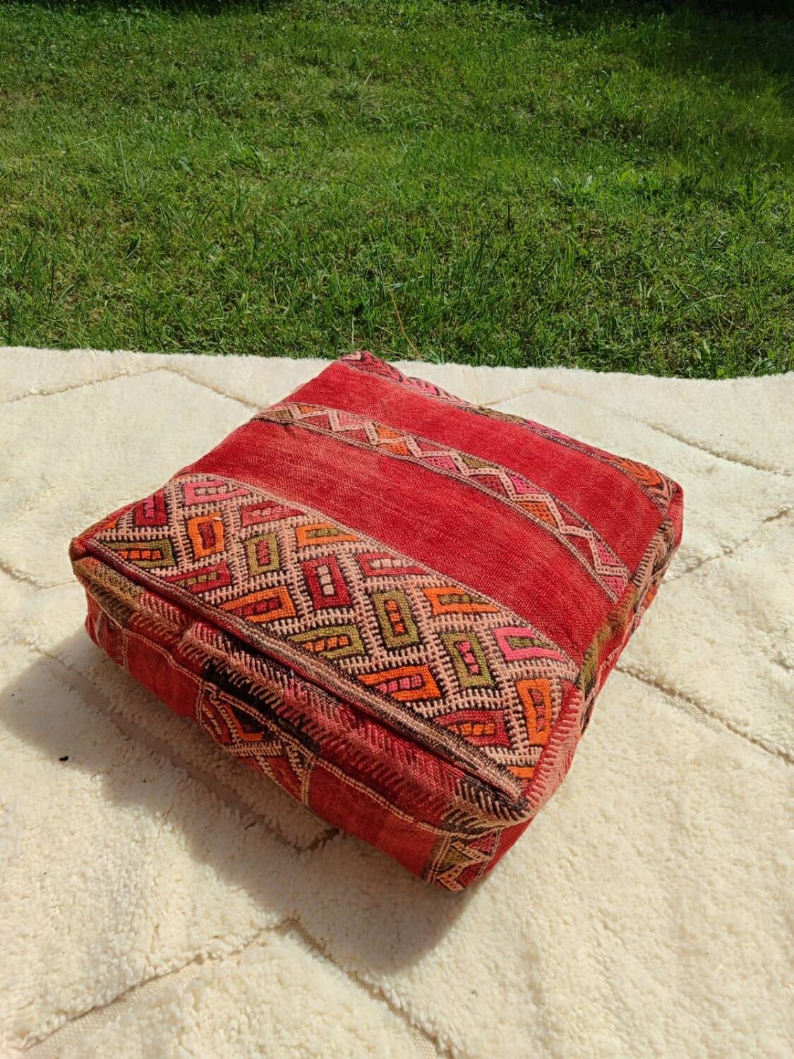 Berber kilim style pouf