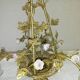 Lustre corbeille Louis XVI en bronze