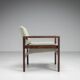 Fauteuil lounge en wengé de milieu de siècle
