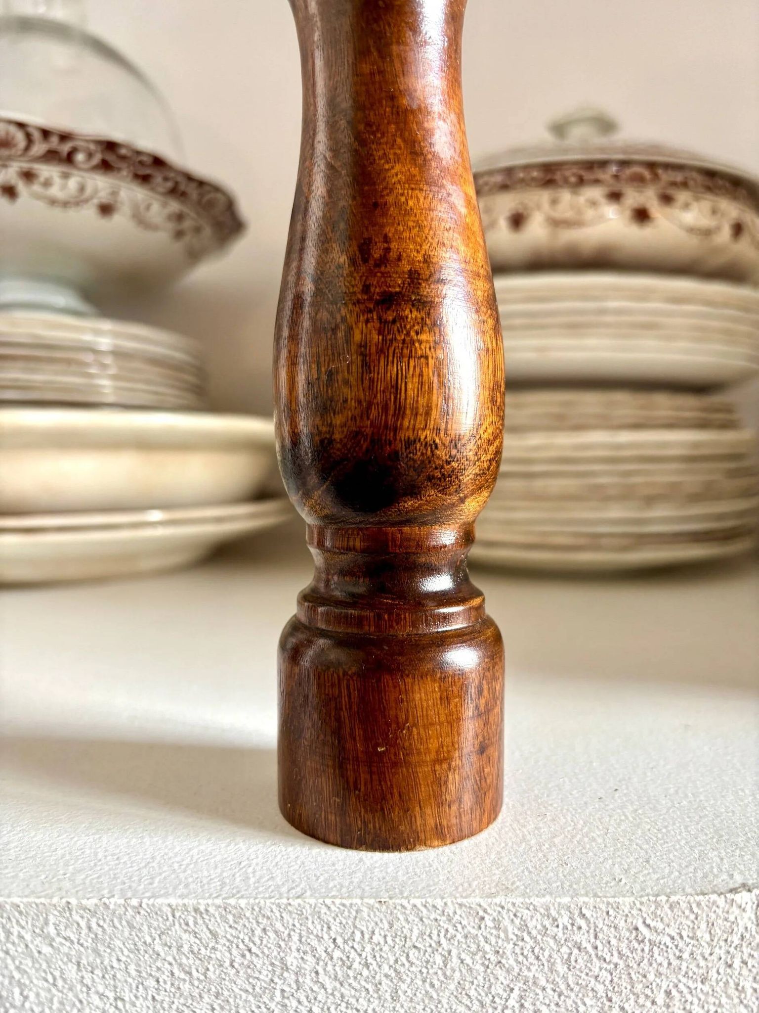 Salière, poivrier en bois foncé n°2