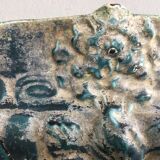 Planter blue enamelled cast late XIX early XX