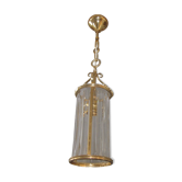 tailled crystal and brass hanging