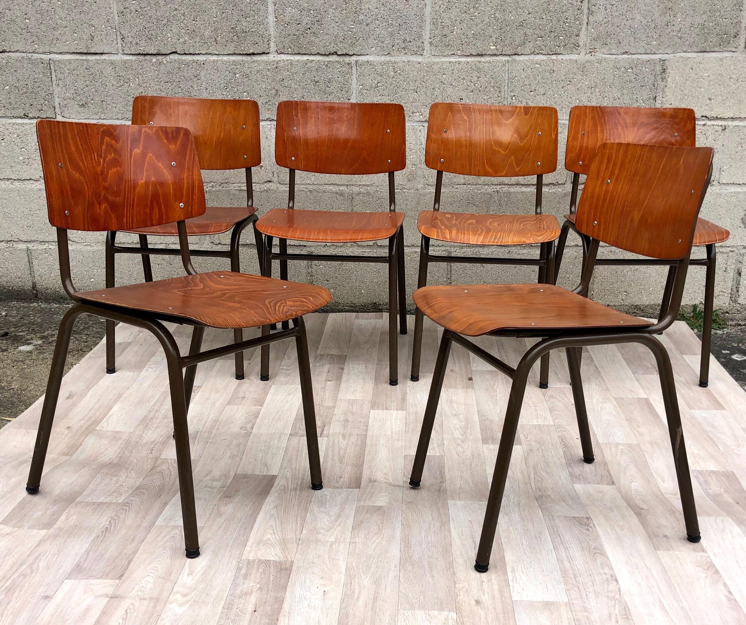 Lot of 6 vintage Marko 60s chairs