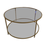 Table basse verre et laiton