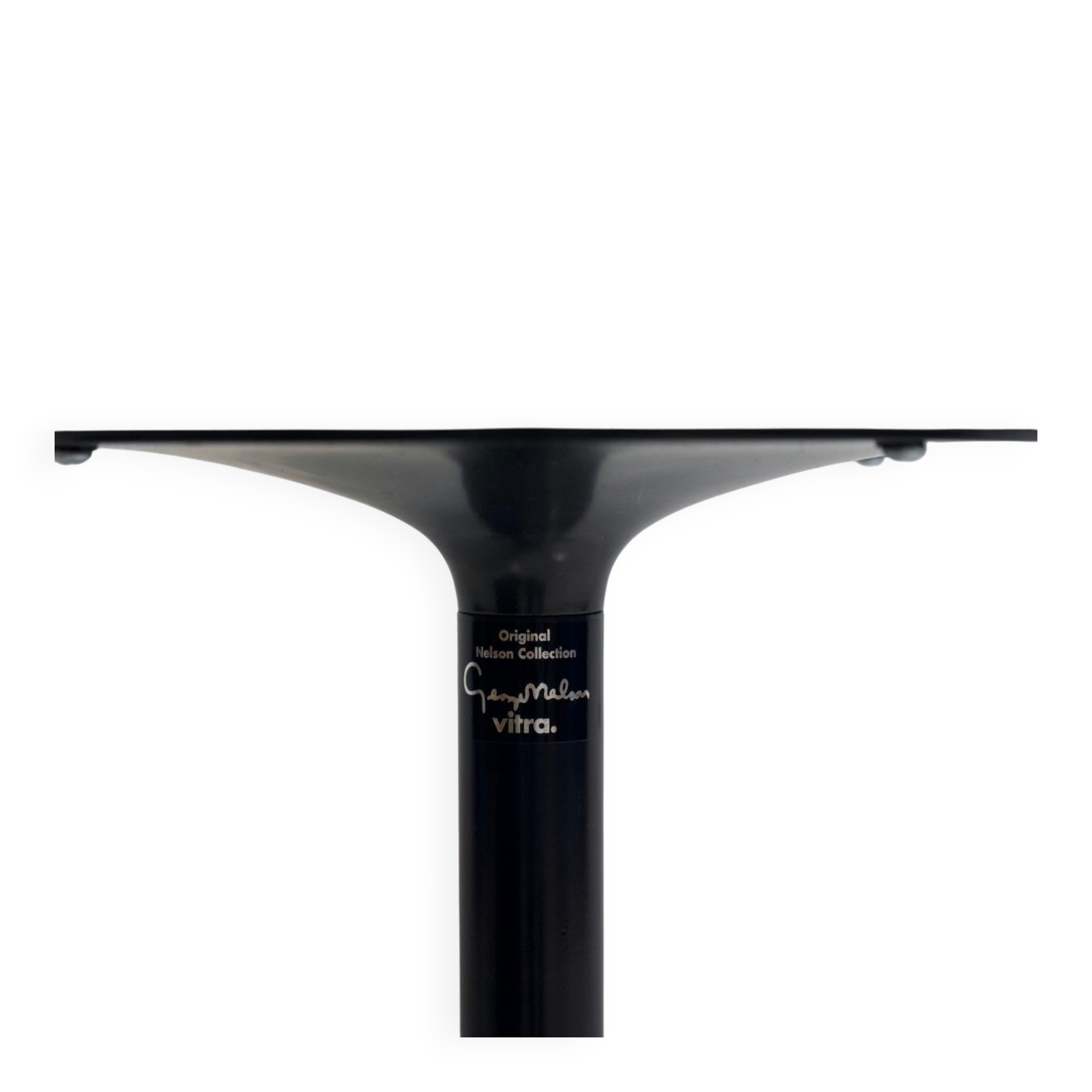 George Nelson Black Pedestal Table by Vitra