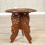 Small Early 20th Century Inlaid Side Table, 1950s