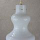 Vintage white opaline glass pendant light.