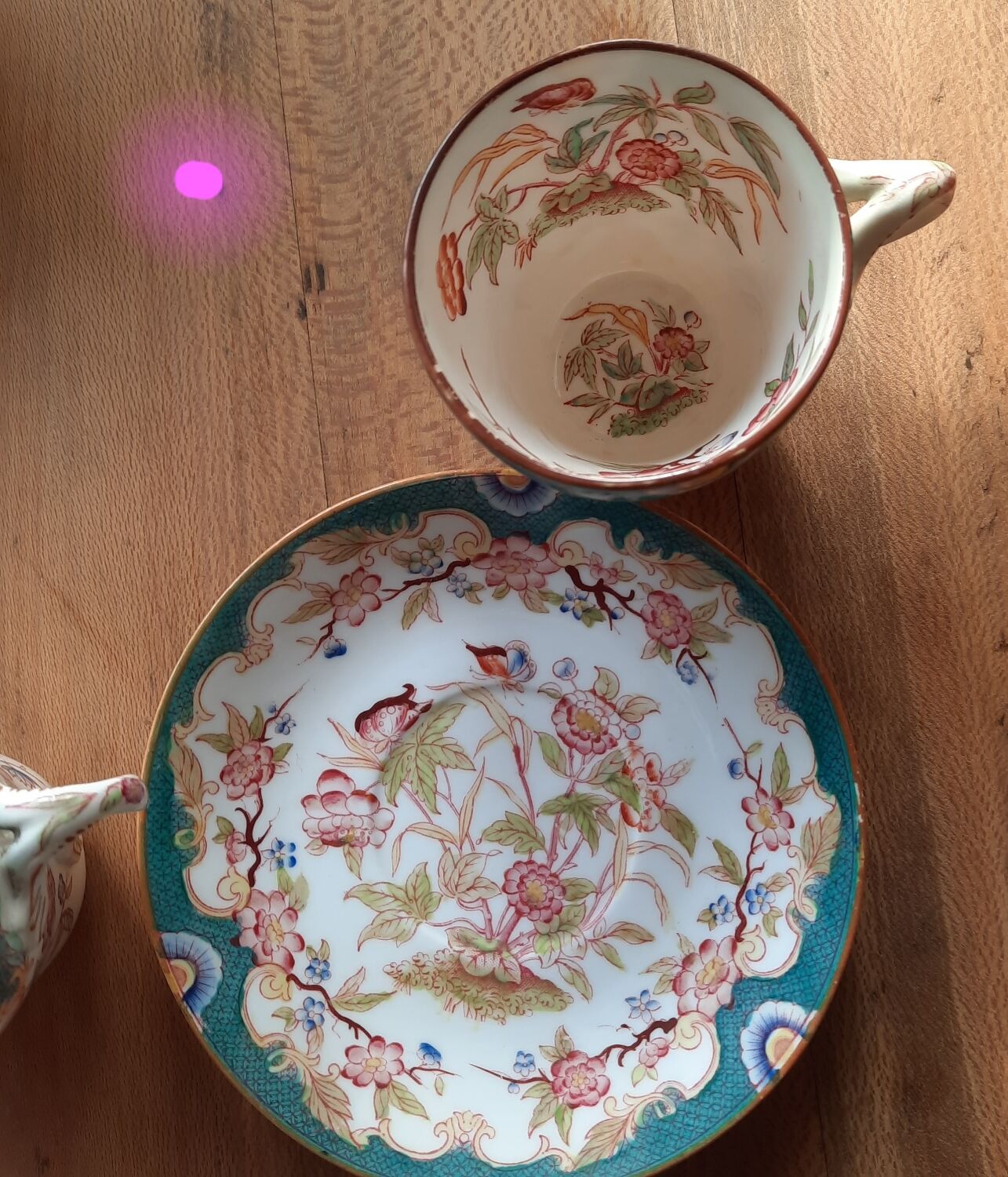 4 cups and under cups of the 19th century earthenware factory of sarreguemines